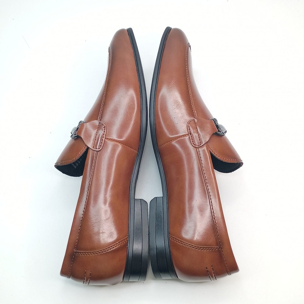 Alfani Otis Bit Loafer Men Size 8.5 M Brown Faux Leather Dress Shoes - Picture 7 of 11
